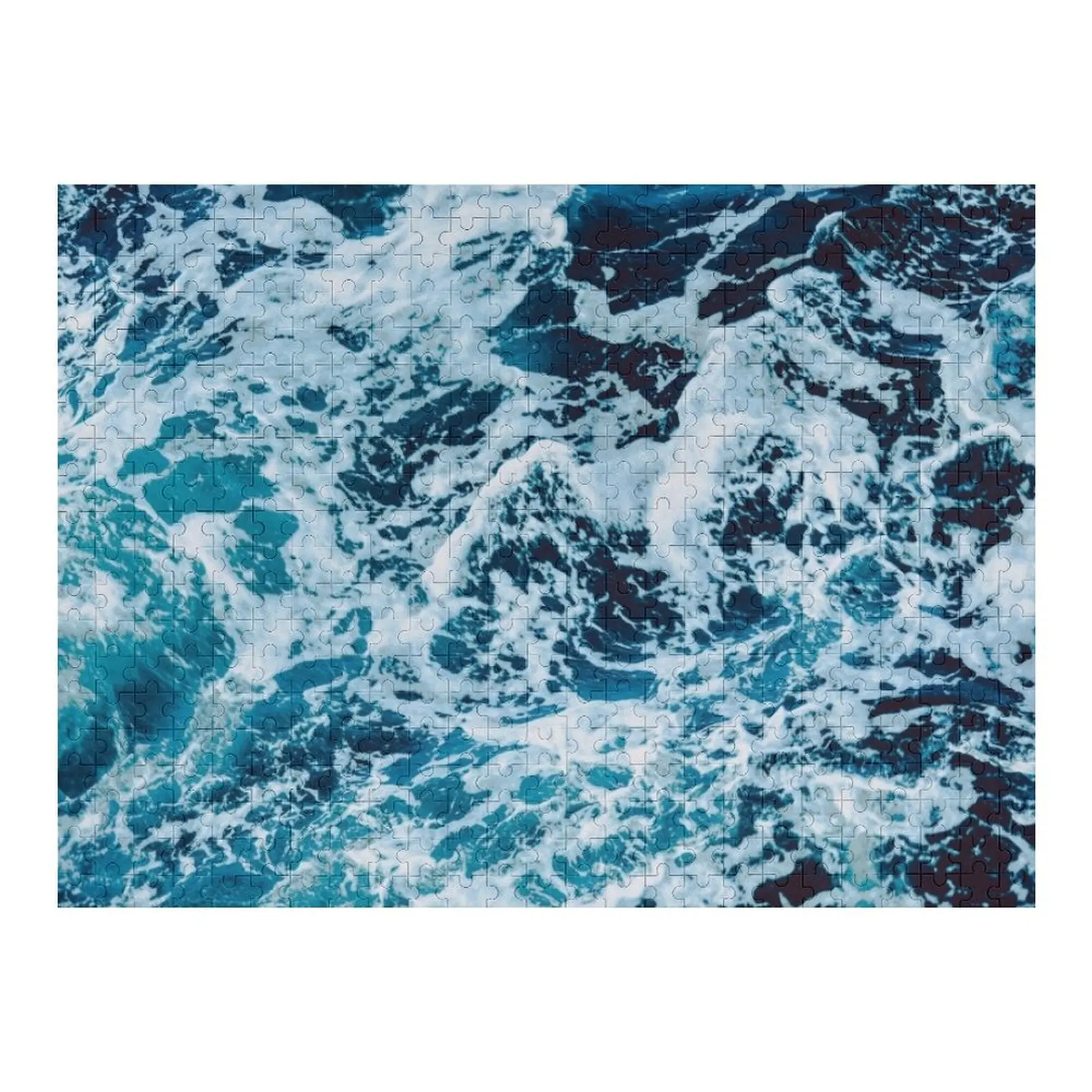 الفيروز الأزرق المحيط موجات بازل قطع رواية لعب للأطفال 2022 خشب للكبار مخصص خشبية هدية لغز