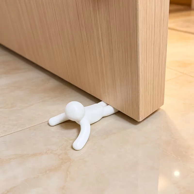 1/2 Pcs Creative And Playful Little Person Shaped Doorstop, Cute Prone Position Design No-Drill Anti-Slip Door Stopper