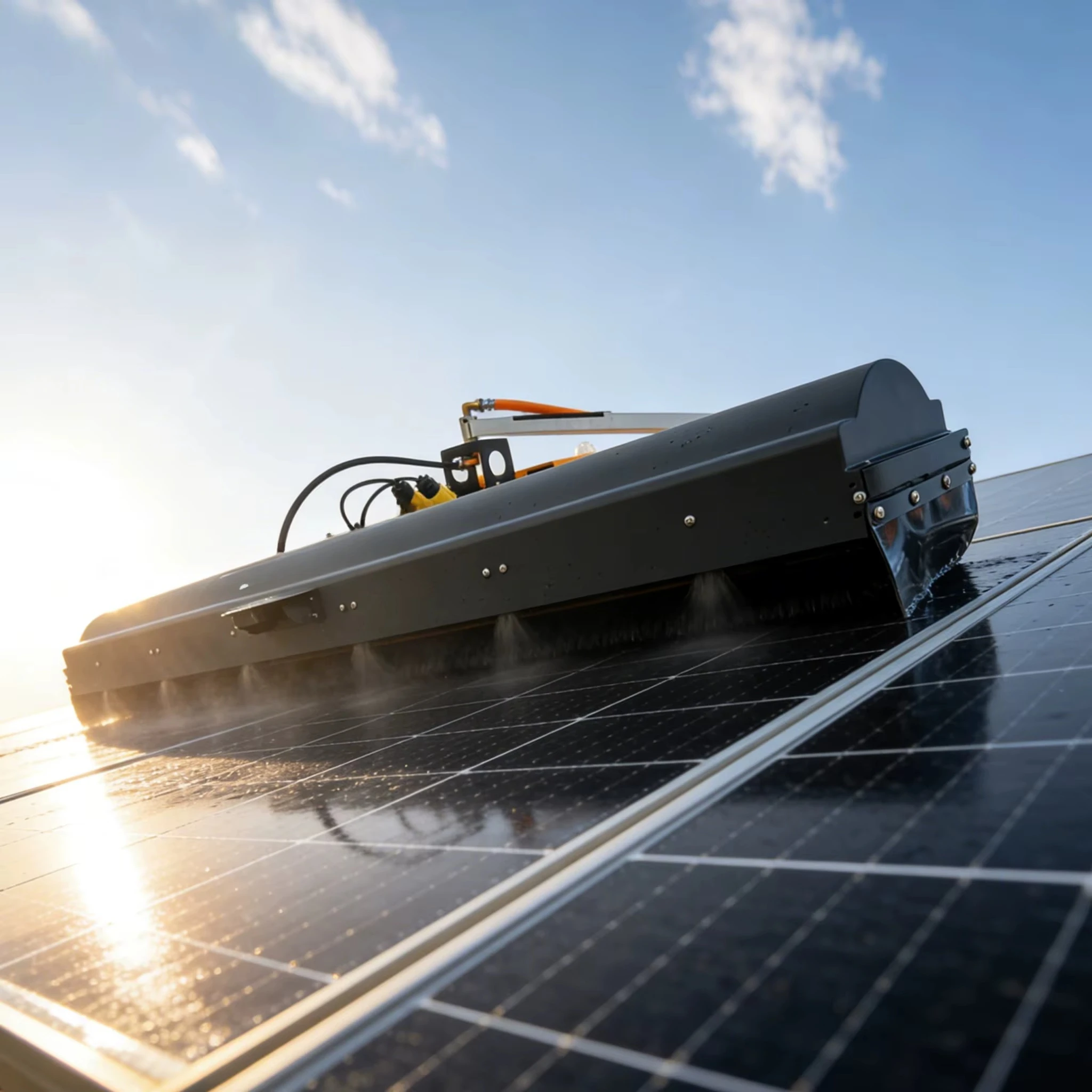 High Efficiency Crawler Remote Photovoltaic Cleaning Robot Solar Panel Cleaner Machine Prevent Dust Accumulation