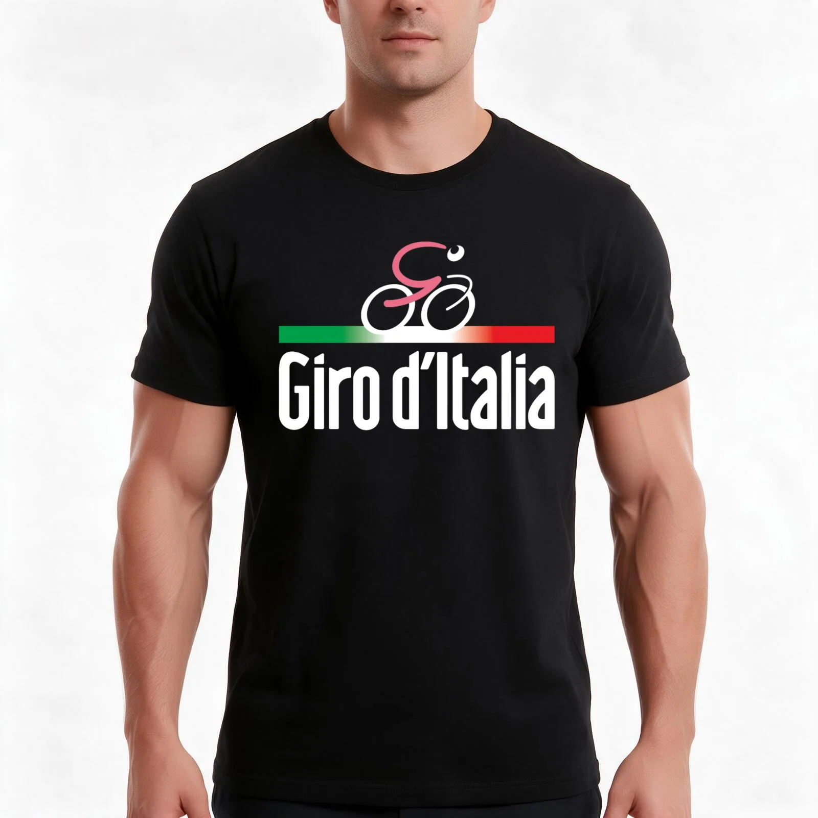 Giro D Italia T-Shirt, Summer Casual Cotton Tee, Oversized Streetwear Tops, Vintage Graphic Print, Loose Fit Short Sleeve