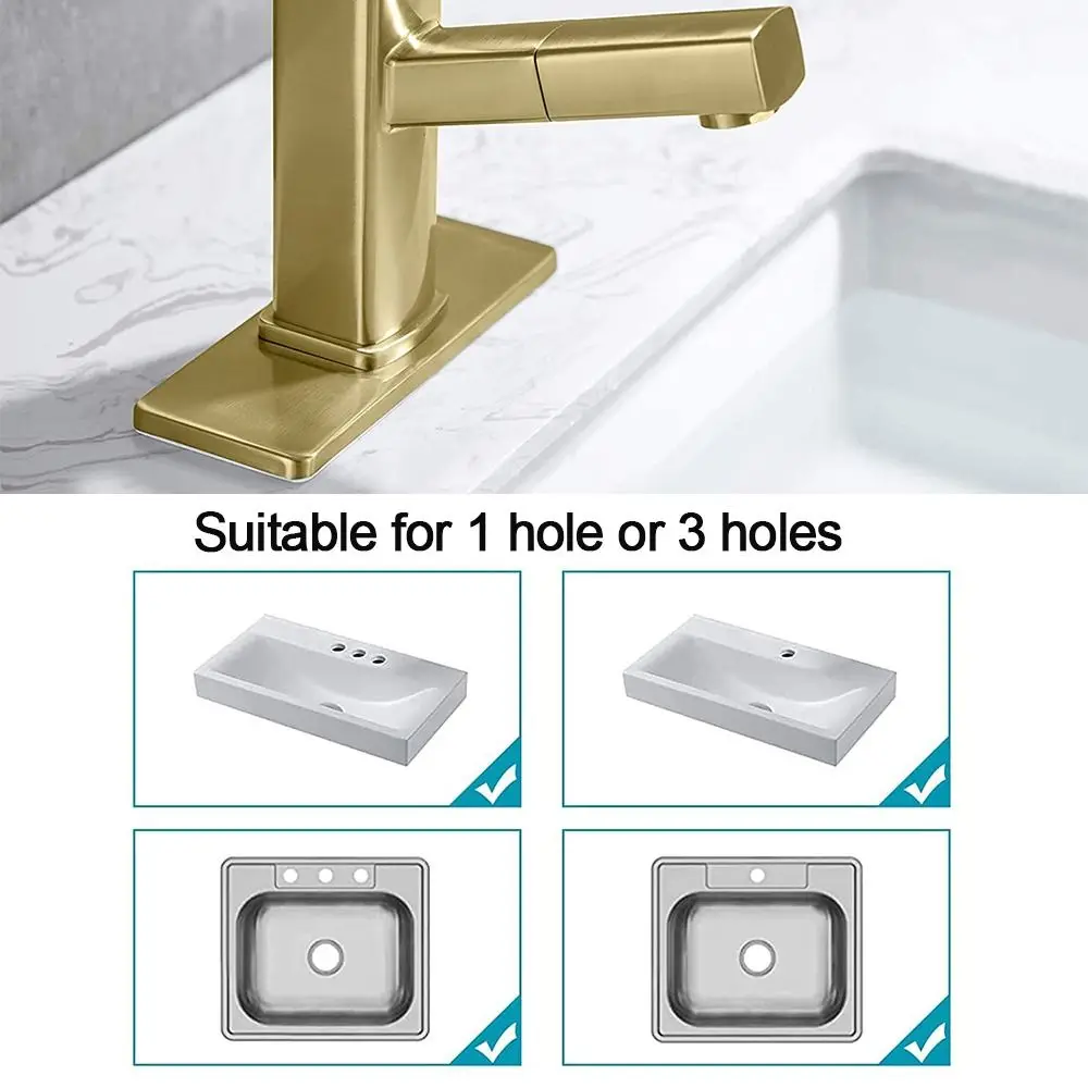 Sink Sink Base Decorative Panel Faucet Plate Hole Cover Bathroom Faucet Escutcheon Plate Faucet Deck Plate Tap Cover Deck Plate