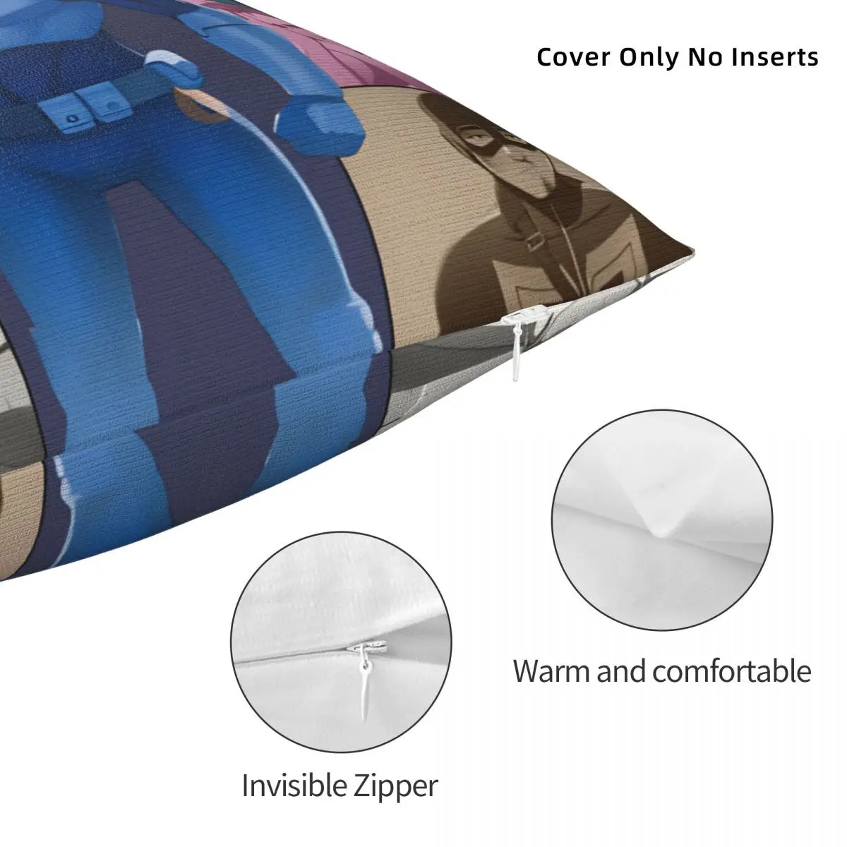 إرسال لعبة كيس وسادة Mecha Man Eras جولة غطاء الوسادة البوليستر وسادة مطبوعة غطاء مضحك سادات للديكور المنزل #5