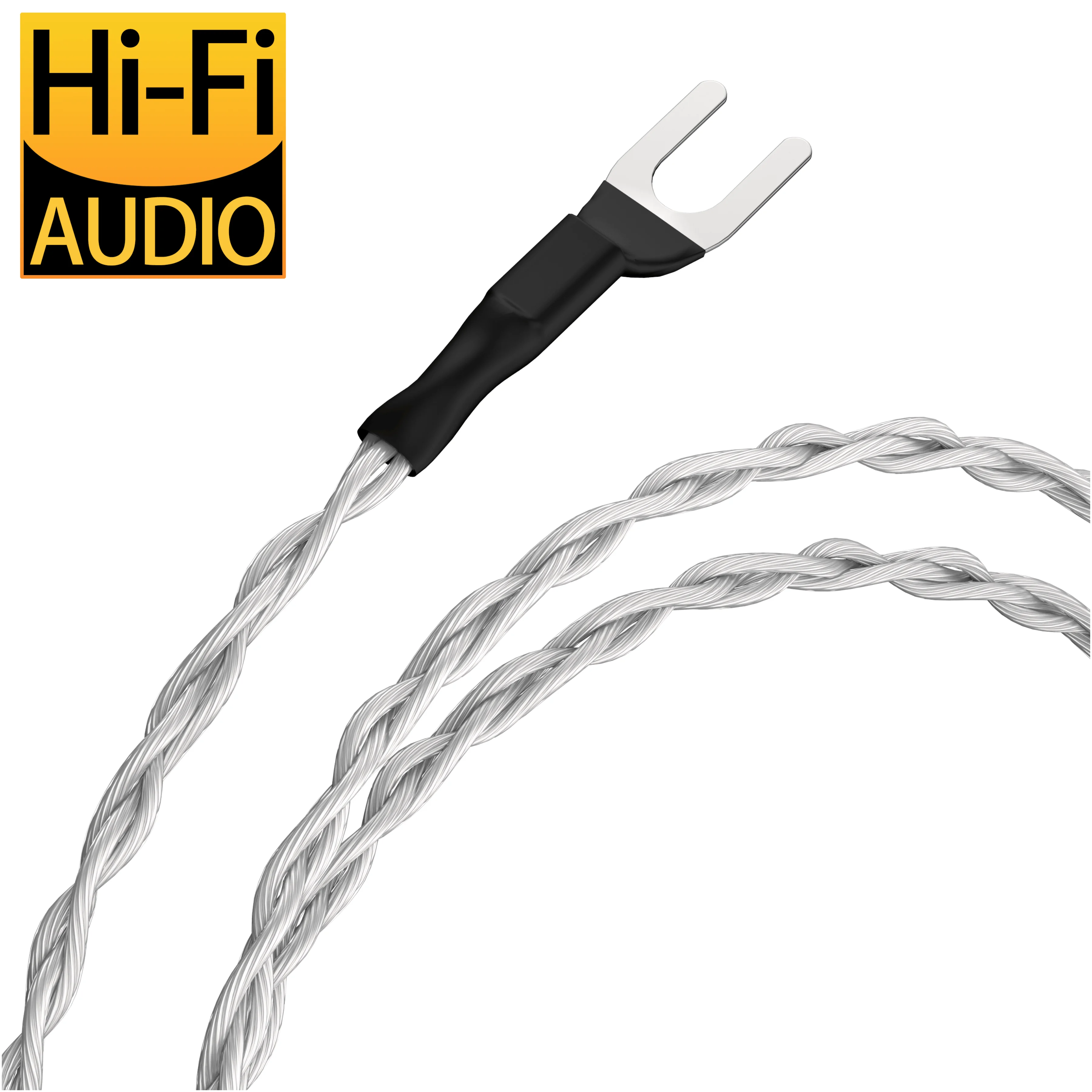 

audiocrast 3AG 7N OFC Silver-Plated Phono Ground Wire, HiFi Y Spade Jumper Cable for LP Turntable Amp