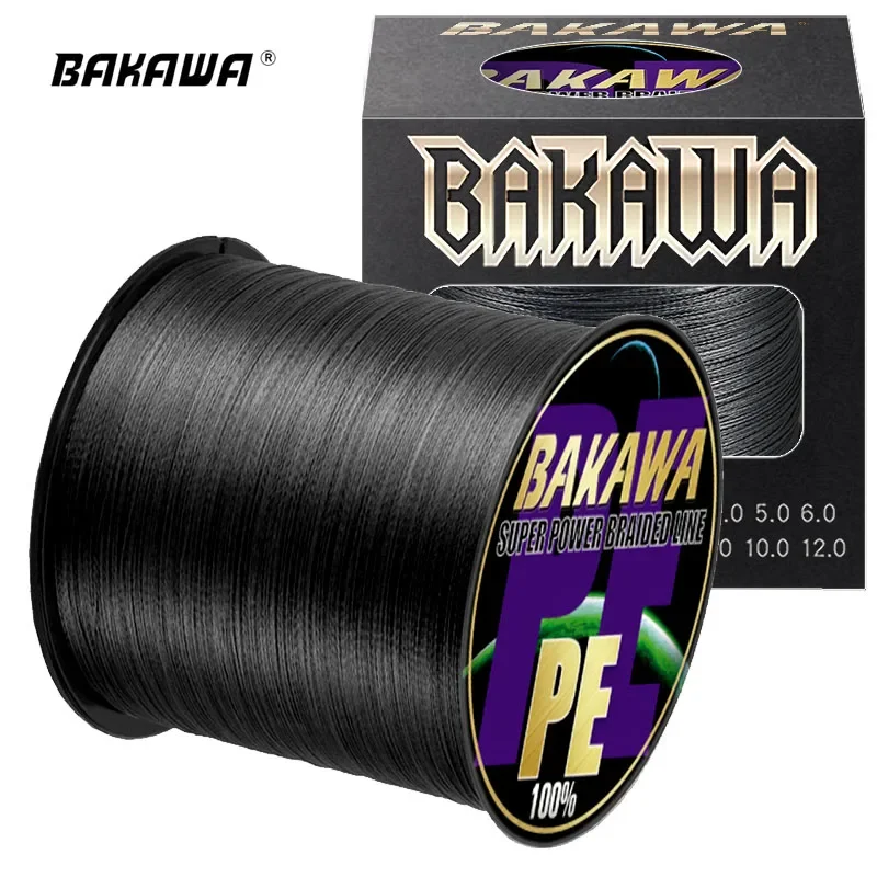 BAKAWA X4 Strands Abrasion Resistant Braided Fishing Line PE Super Strong Carp Multifilament Fishing Accessories For 300M