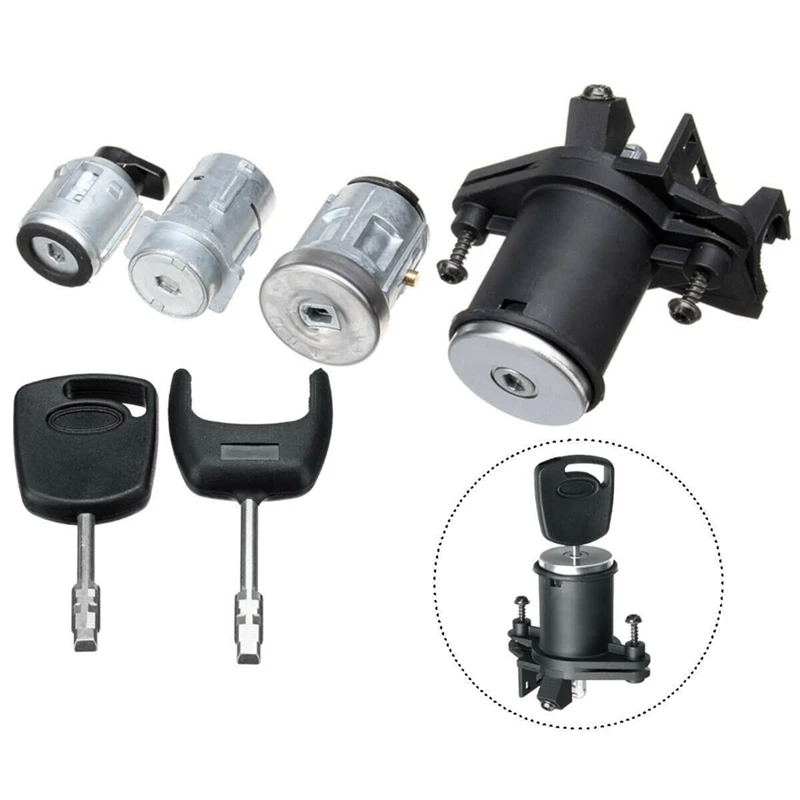 Starter Cilindro Switch Lock Kit, Peças de reposição, Fechadura da porta, Ignição Bucket Switch, Carro para Ford Fiesta 2001-2008, 2S61-A22050-BM