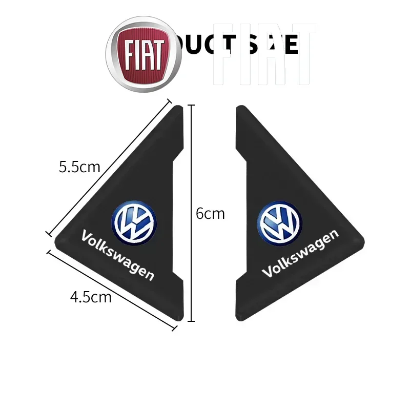 2pcs/set Silicone Car Door Corner Anti-scratch Collision For Volkswagen MK6 MK5 MK4 MK7 Golf-4 5 6 7 Passat Ibiza Leon FR 2