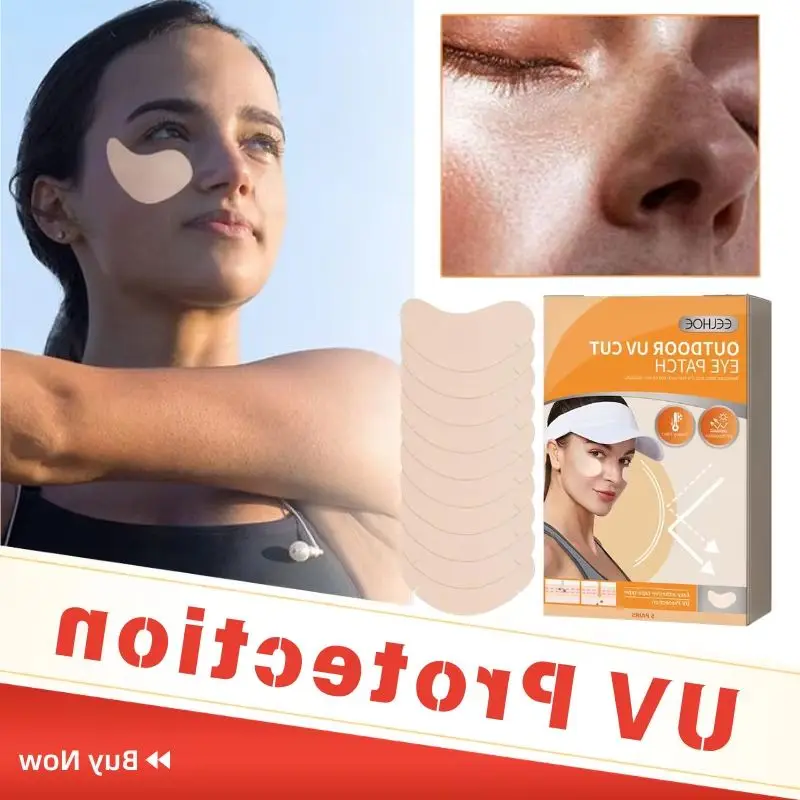UV Protection Eye Patches Sunscreen Nose Patch For Skin Care Cooling Sun Block Under Eye Skin Stickers For Sports