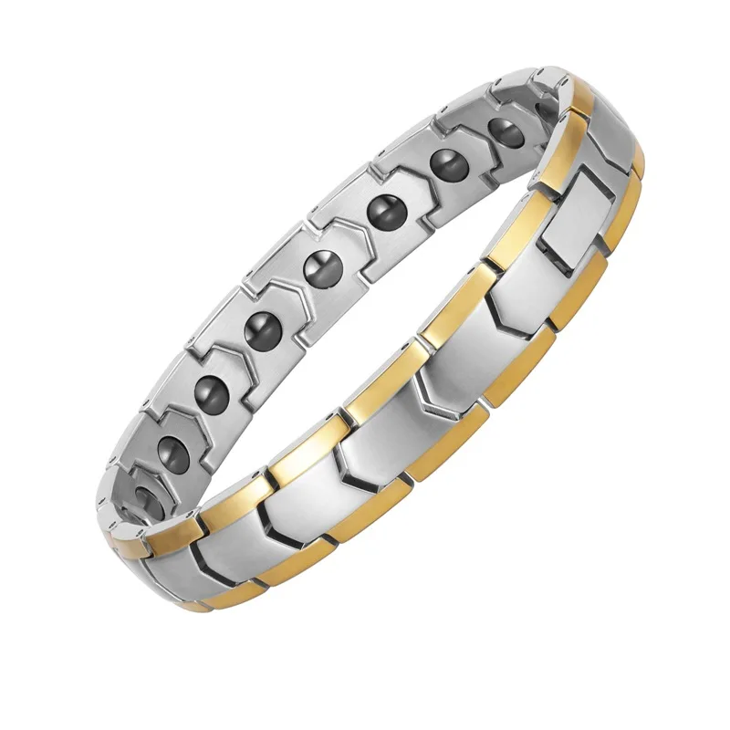 Amazon exclusively offers stainless steel jewelry men's bracelet, full magnet magnetic health care titanium steel bracelet