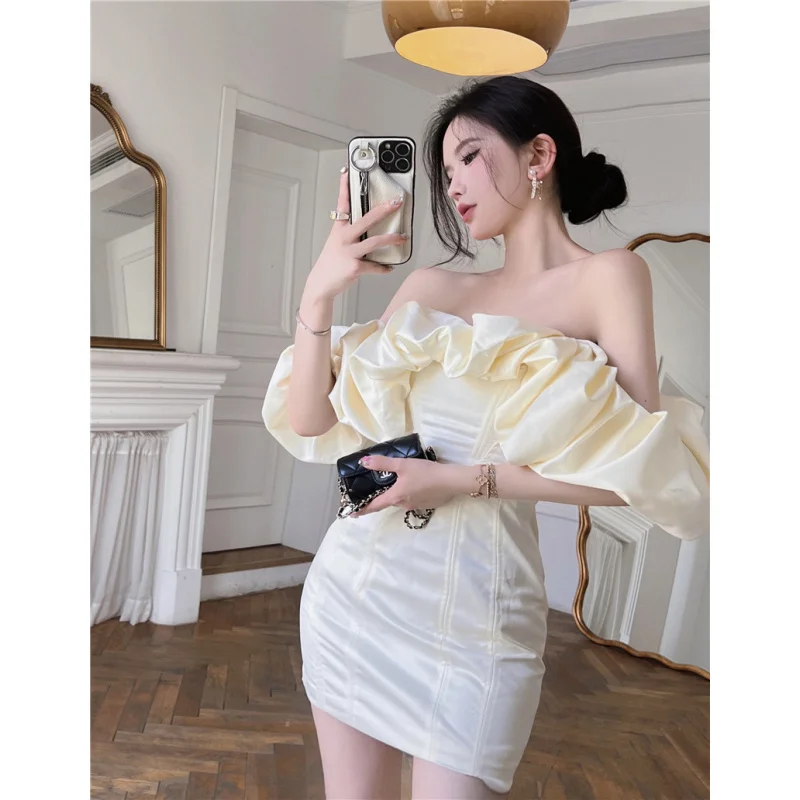 

Real Shot Escaping Princess Birthday Party Dress Daily High-end Socialite Engagement Ruffle Dress