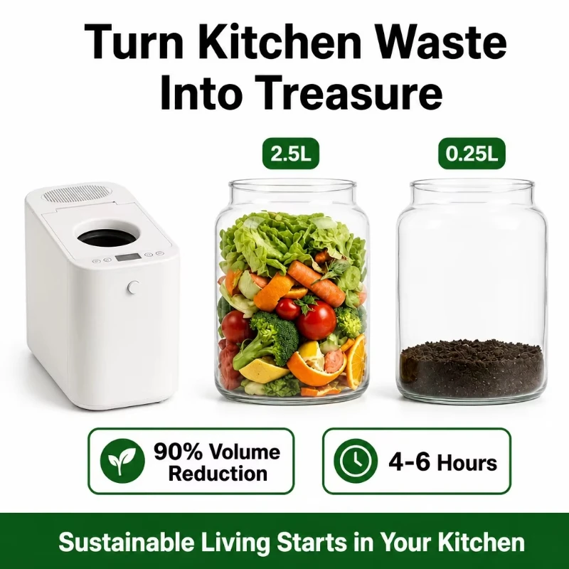 2.5 Liter Household Food Recycling Machine Portable Kitchen Waste Composting Machine Personal Use Silent Machine Fast Delivery