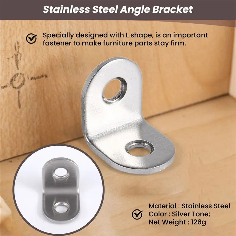 [NEWA08R】 20Pcs 20Mm X 20Mm 90 Degree Shelf Support Corner Brace Angle Bracket