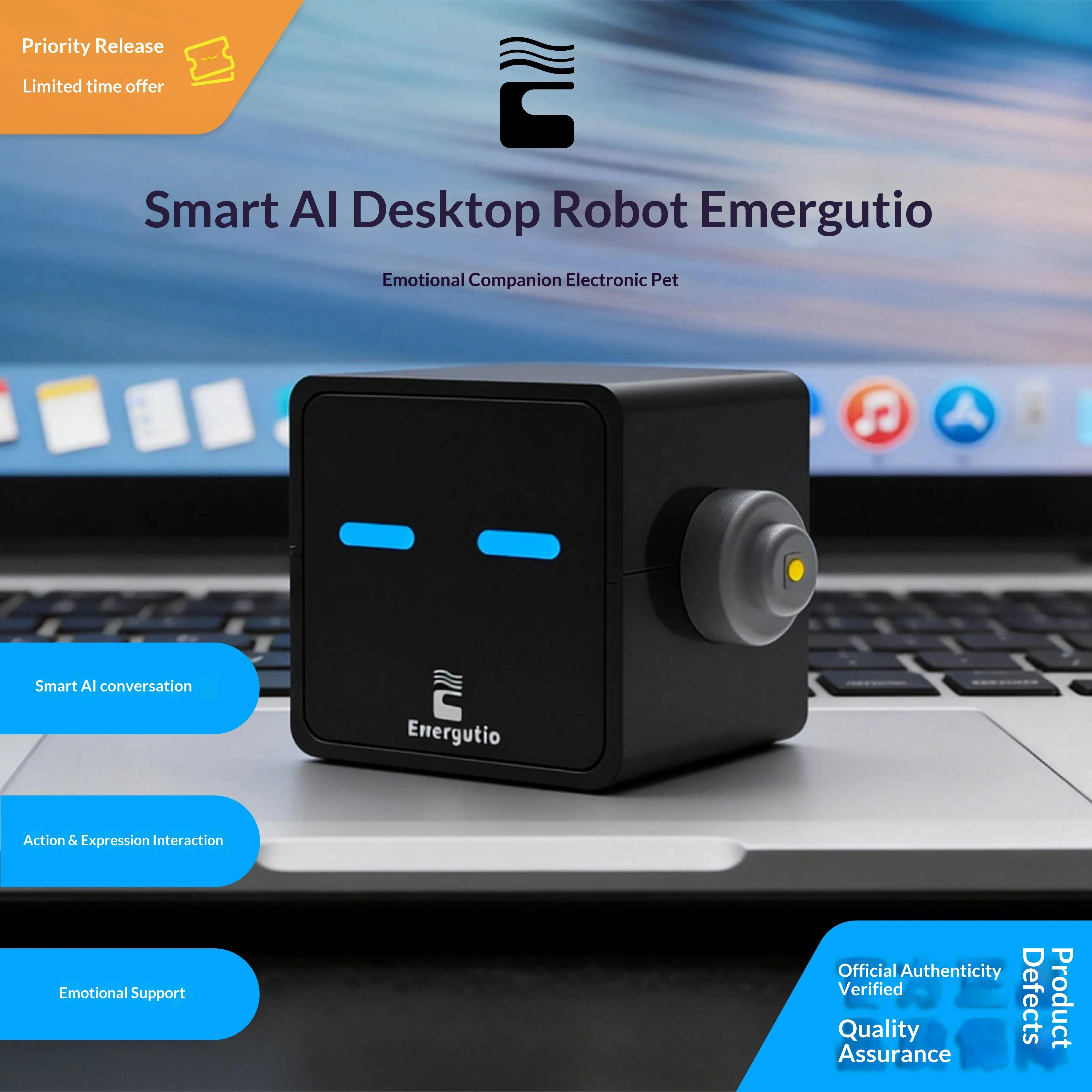 Emergutio XY-03 Smart Robot Intelligent AI Dialogue Move And Express Each Other Robot Express Emotion Children Gifts