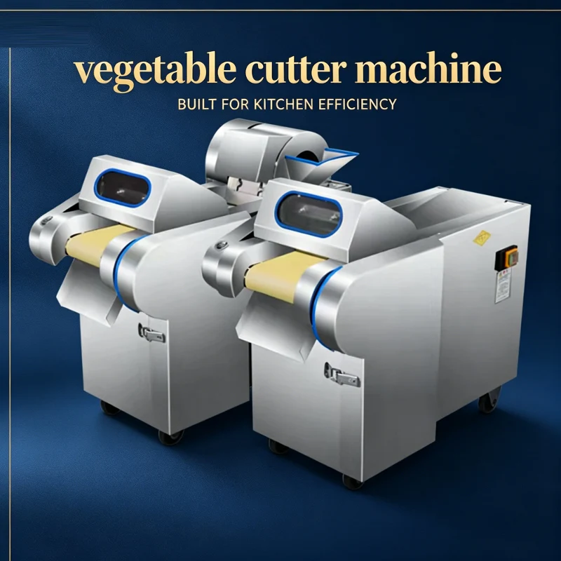 Commercial Electric Slicer Machine Stainless Steel Potato Dicing Vegetable Cutter Ginger Cabbage Chilli Processing Equipment