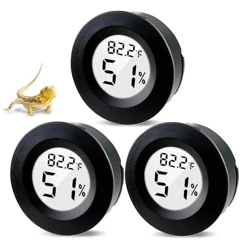 

3Pcs Hygrometer Thermometer Meter Digital LCD Monitor Indoor Room Temperature Gauge for Greenhouse Babyroom Reptile Incubator
