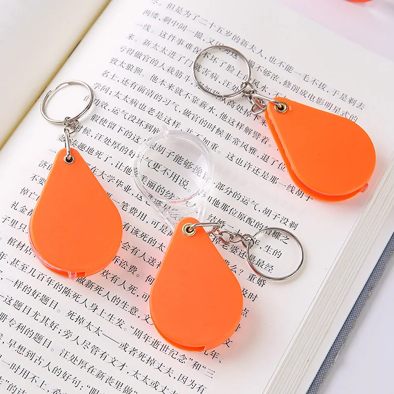 10x Folding Pocket Magnifying Glass, Keychain Mini Magnifier for Reading,Small Print,Coins,Stamps,Jewelry Inspection & Daily Use
