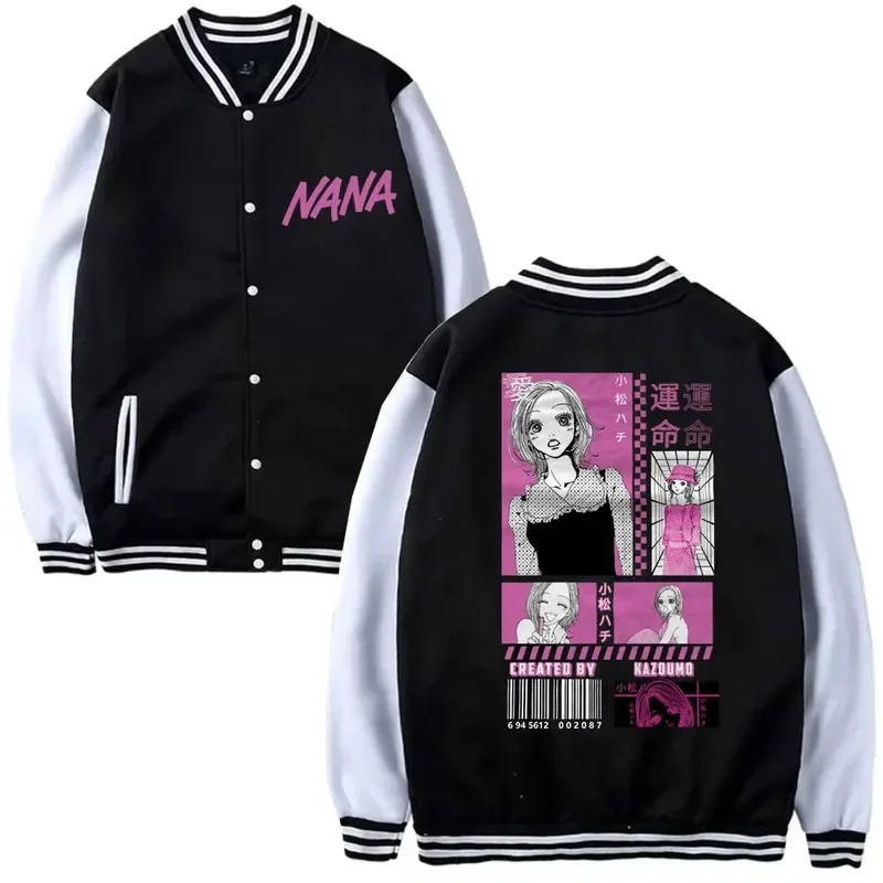 Anime Nana Osaki Hachi Komatsu print men women jacket coat sweatshirts hoodie baseball uniform cardigan black stones clothes top