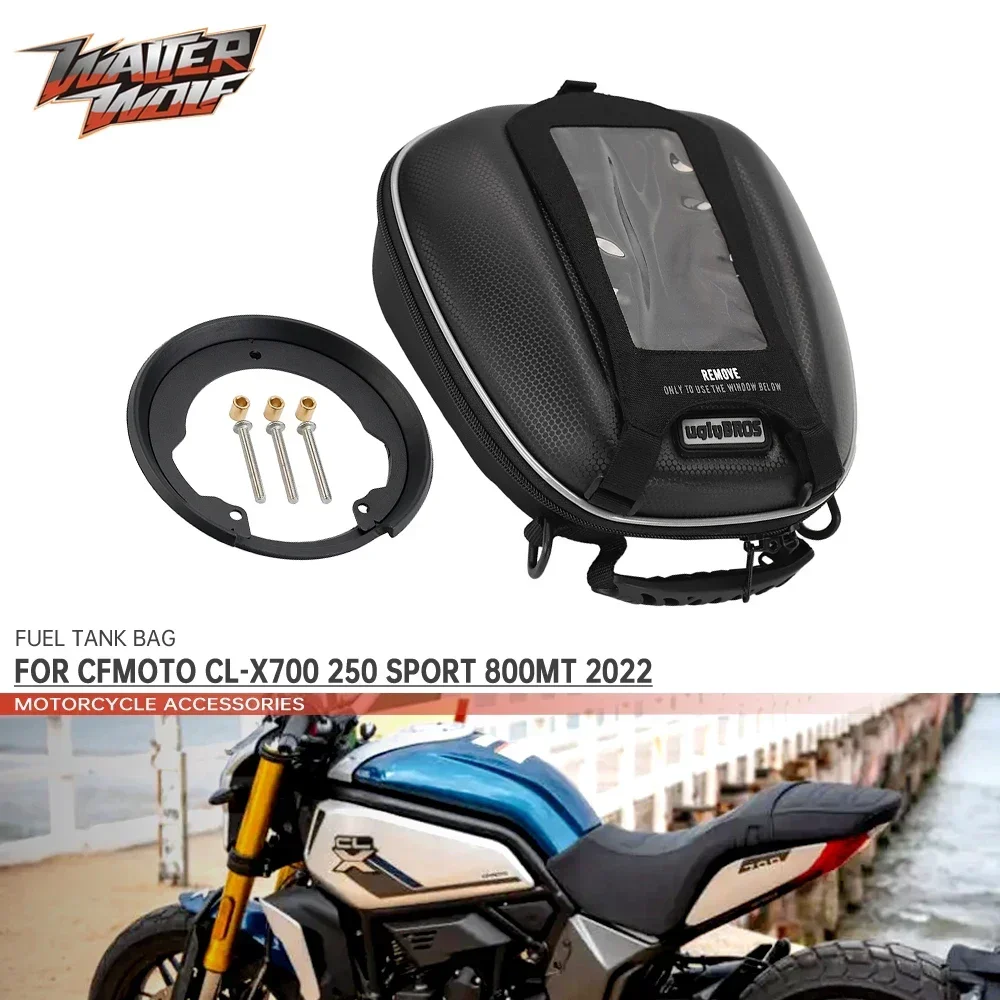 For CFMOTO 700 CLX 250 SPORT 800MT 650GT 650NK 2024 Fuel Tank Bag 450SS 450SR 250NK 250SR Saddle Racing Tanklock Waterproof Bags