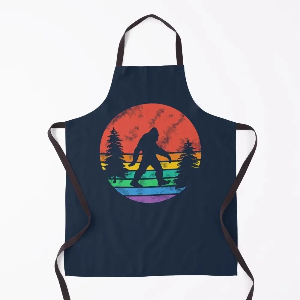 

Sasquatch in woods Apron for women with pocket japanese style Apron