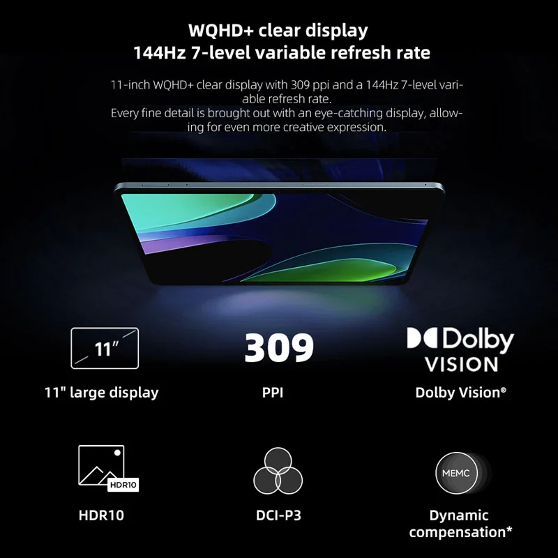 Xiaomi-Tablet pad 6,グローバルバージョン,snapdragon 870プロセッサ,128GB, 256GB, 144hz,wqhd,11インチ画面,8840mahバッテリー,33w,6