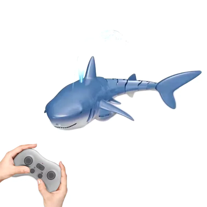 Rc Haai Afstandsbediening Walvis Spray Water Kids Robot Radiografisch Bestuurbare Boten Zwembad Speelgoed Voor Jongens Kinderen Kind - afbeelding 2