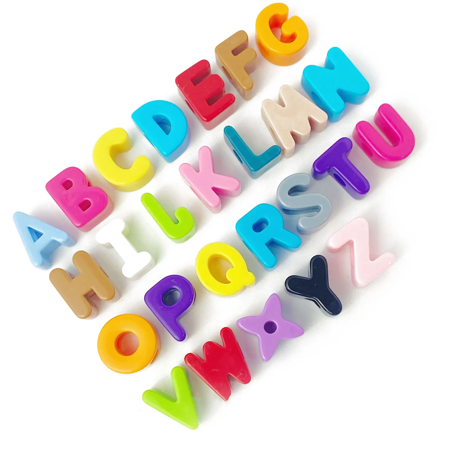 Colorful English Alphabet Letters Beads For Jewelry Making DIY Crafts Decorations Phone Chain Keyring Beadable Pens Accessories