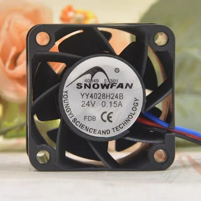 TT  SNOWFAN YY4028H24B 4028 24V 0.15A 4CM 3-Wire Dual Ball Inverter Cooling Fan