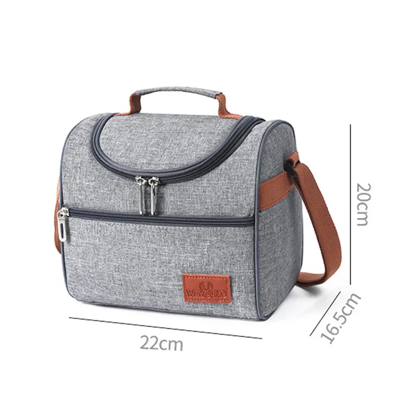 Portable Cooler Bags Zipper Thermal Lunch Bags Insulated Bag Oxford Fabric Picnic Bag Stylish Men Women Kids Camping Lunchbox