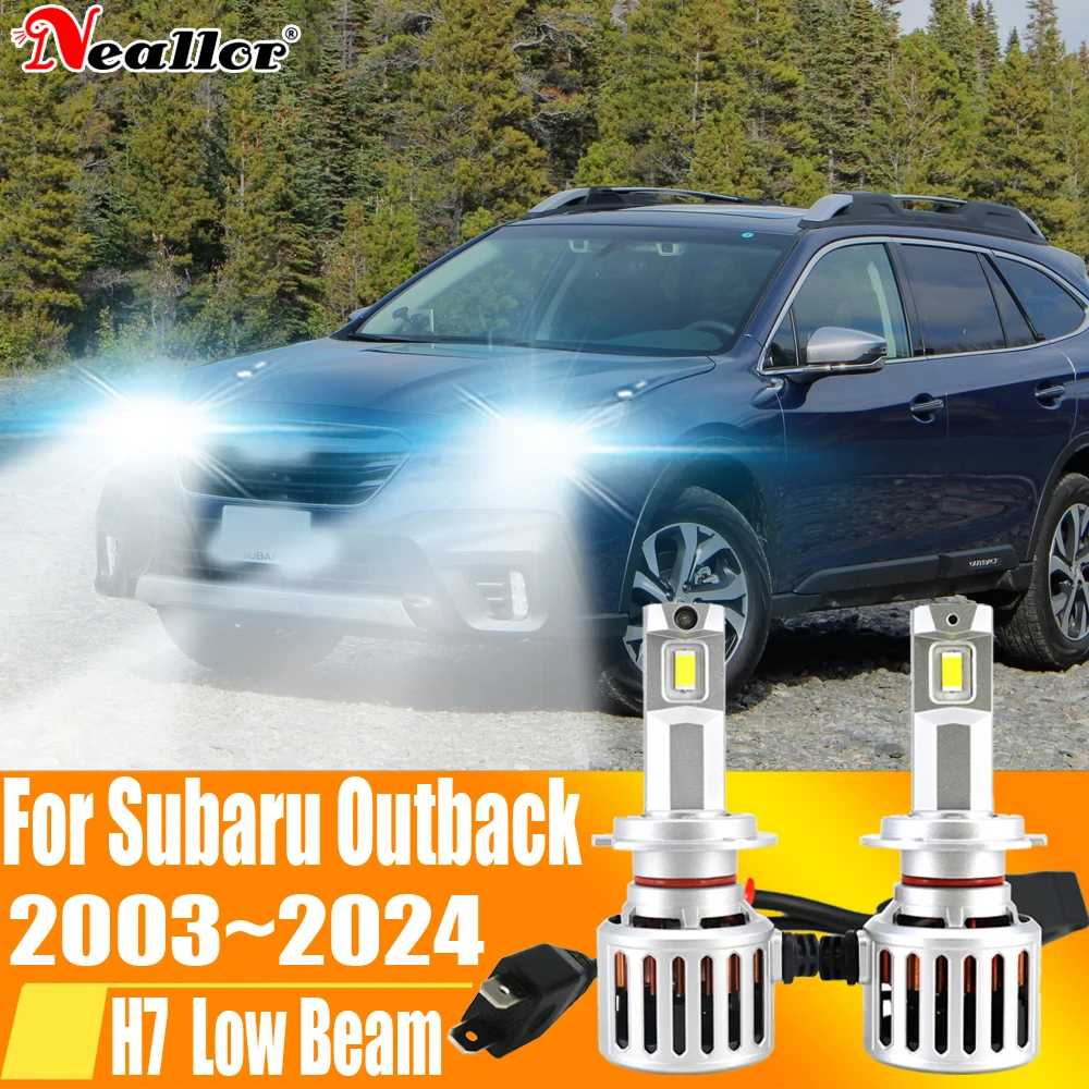 

2pcs High Power H7 Led Light Canbus No Error 6000K White Car Headlight Bulb Moto Diode Lamp 12v 55w For Subaru Outback 2003~2024