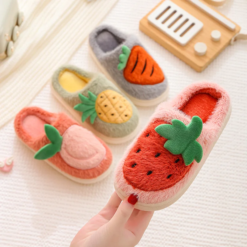 Children's Cotton Slippers In Autumn and Winter, Baby Indoor Slippers In Winter, Cute Boys and Girls, Children's Wool Slippers