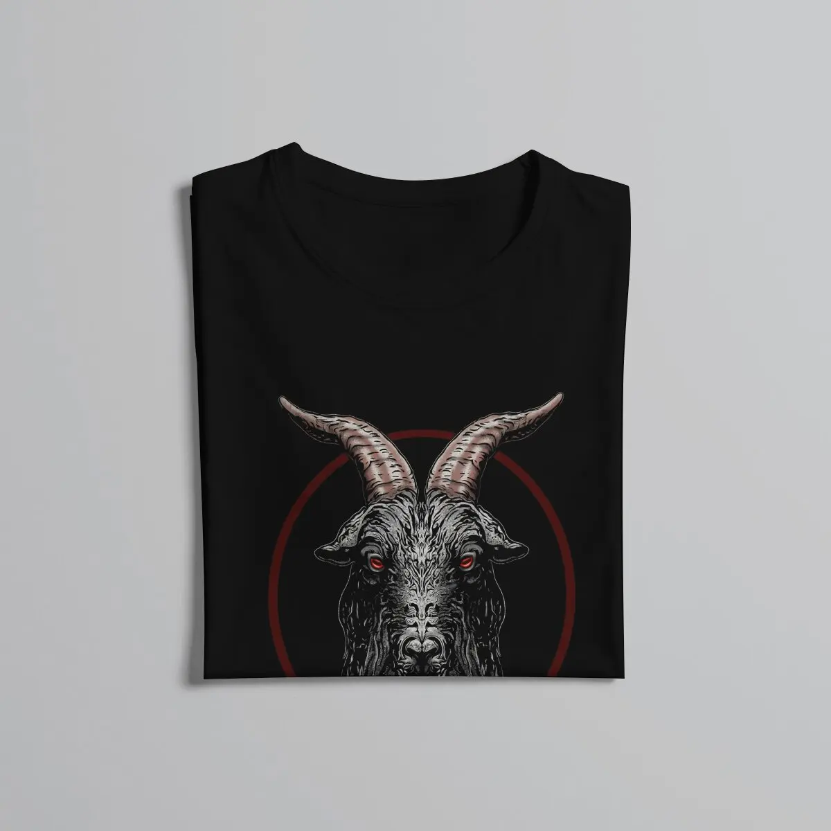 Baphomet setan Lucifer kaus pria kaus grafis Philip Hitam kaus Hipster