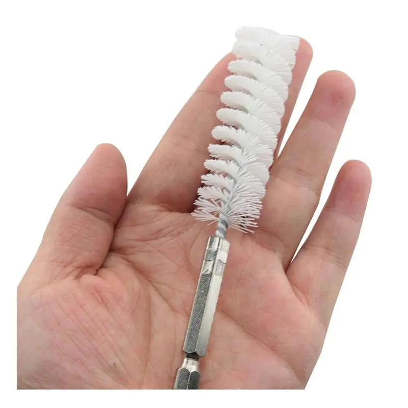 Aug. 6-Piece Drill Cleaning Wire Brush Set, Nylon Brushes With Hexagonal Rod, 8-19Mm 1/4 Inch