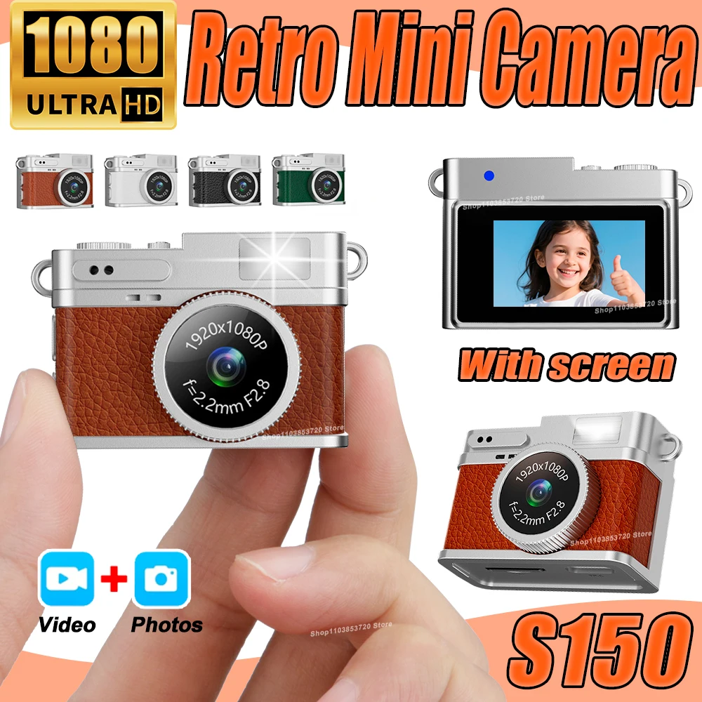 

Digita Camera 0.96 Inch Thumb Student Sports Camera 1080P HD Campus Portable Small Video Camera Mini Necklace Camera New S150