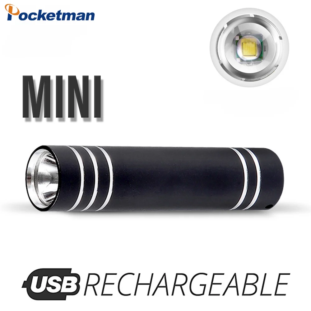 

Mini LED Flashlight Strong Light 3 Modes Torch USB Rechargeable Waterproof Portable Handlamp Night Lighting Fishing Lantern