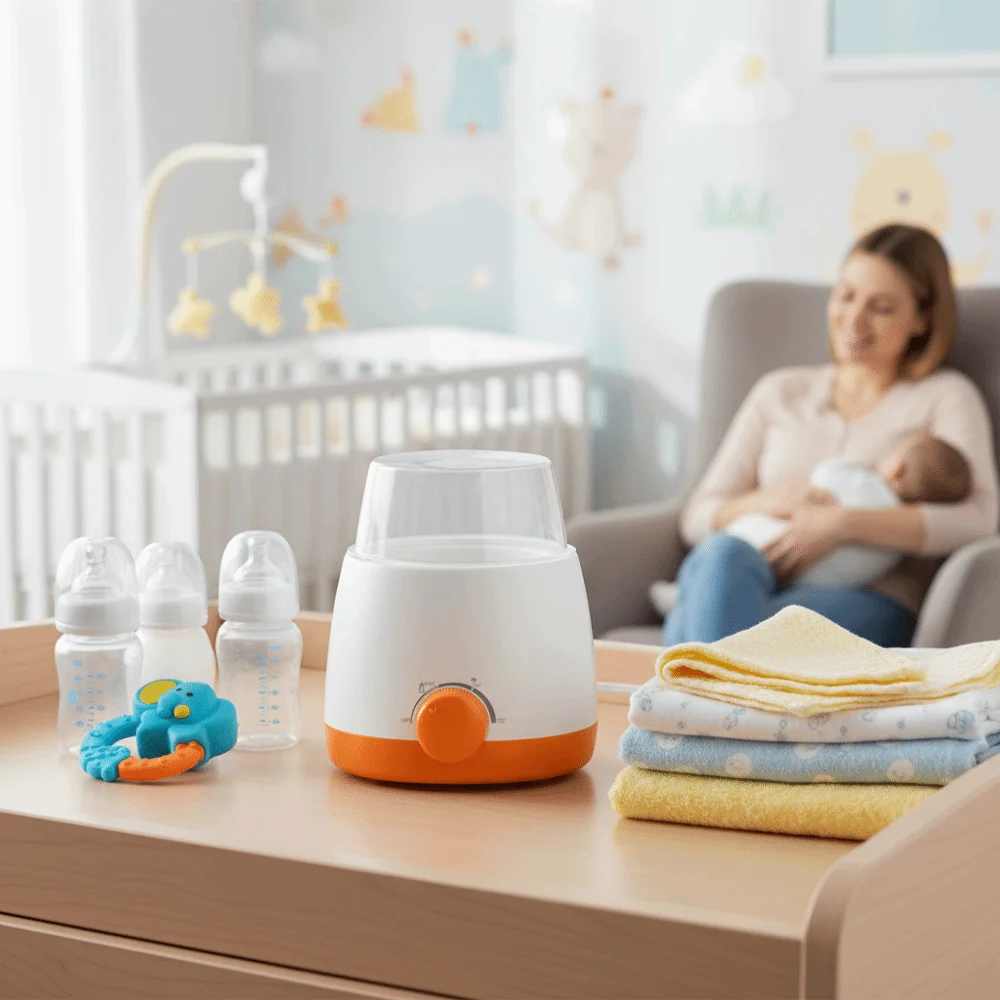 Compact Size EU Plug Baby Bottle Warmer Safe Temperature Adjustment Milk Heater Universal Thermal Baby Bottle Heater Travel