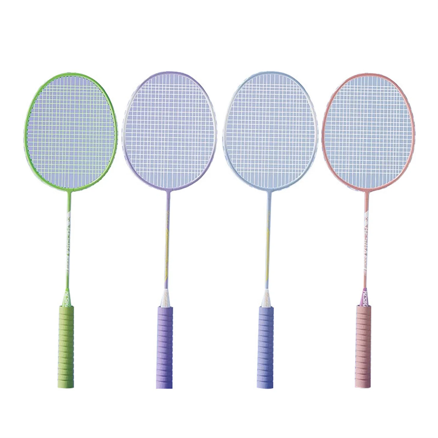 95487 new badminton racket lithium alloy beginners resistant offensive racket set sports equipment