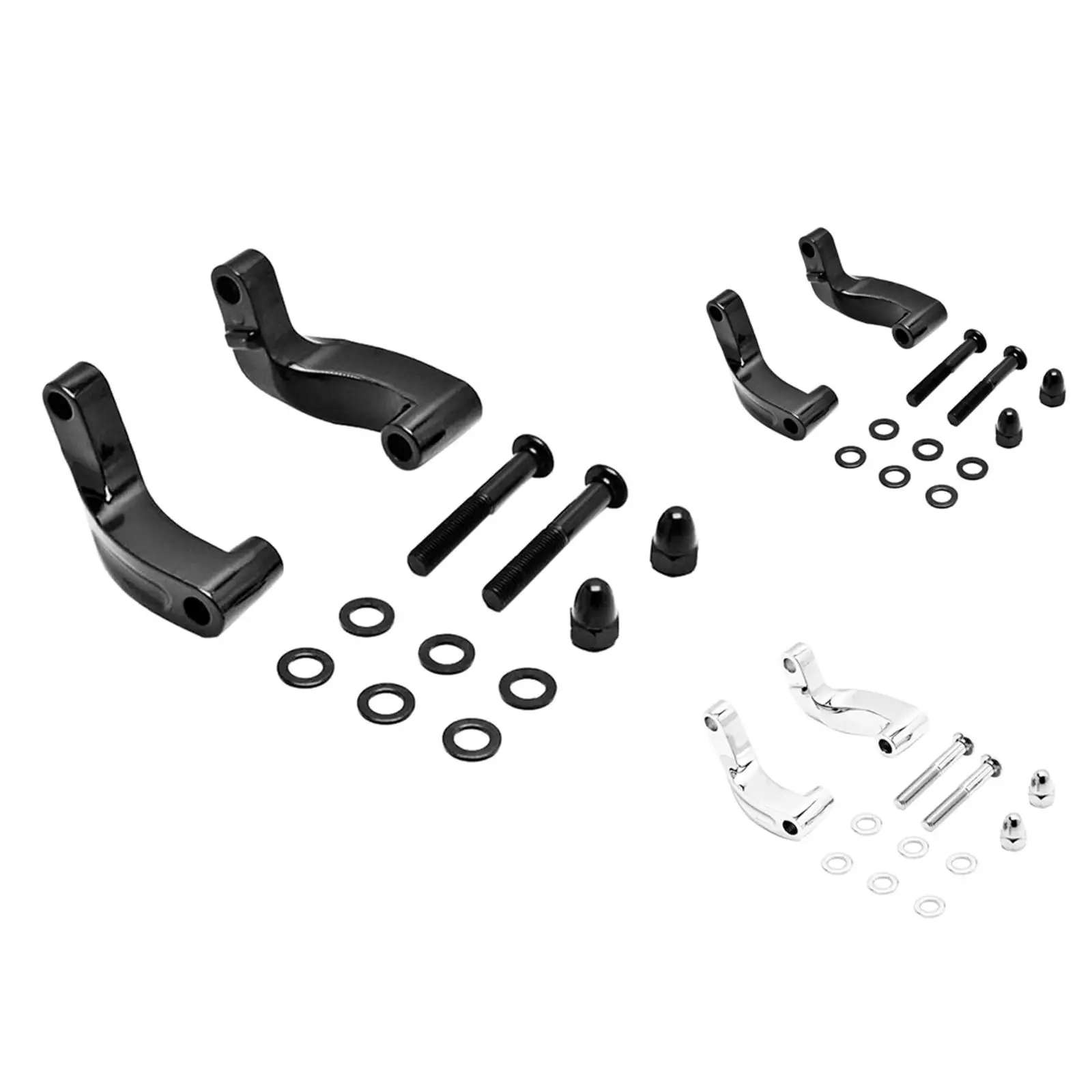 Motorcycle Mirror Mount Extension Adapter Kit All-aluminum Bracket for Bike Modifications and Visibility