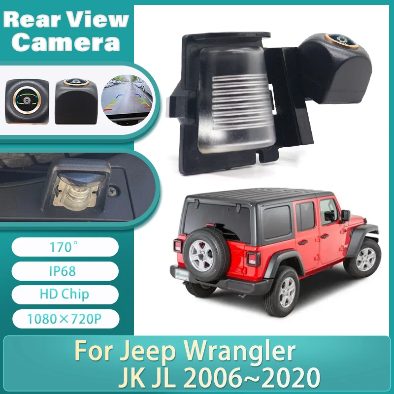 

170 ° Автомобильная камера заднего вида для Jeep Wrangler JK JL 2006 ~ 2017 2018 2019 2020 HD ночного видения 1080P FishEye автомобильная камера заднего вида