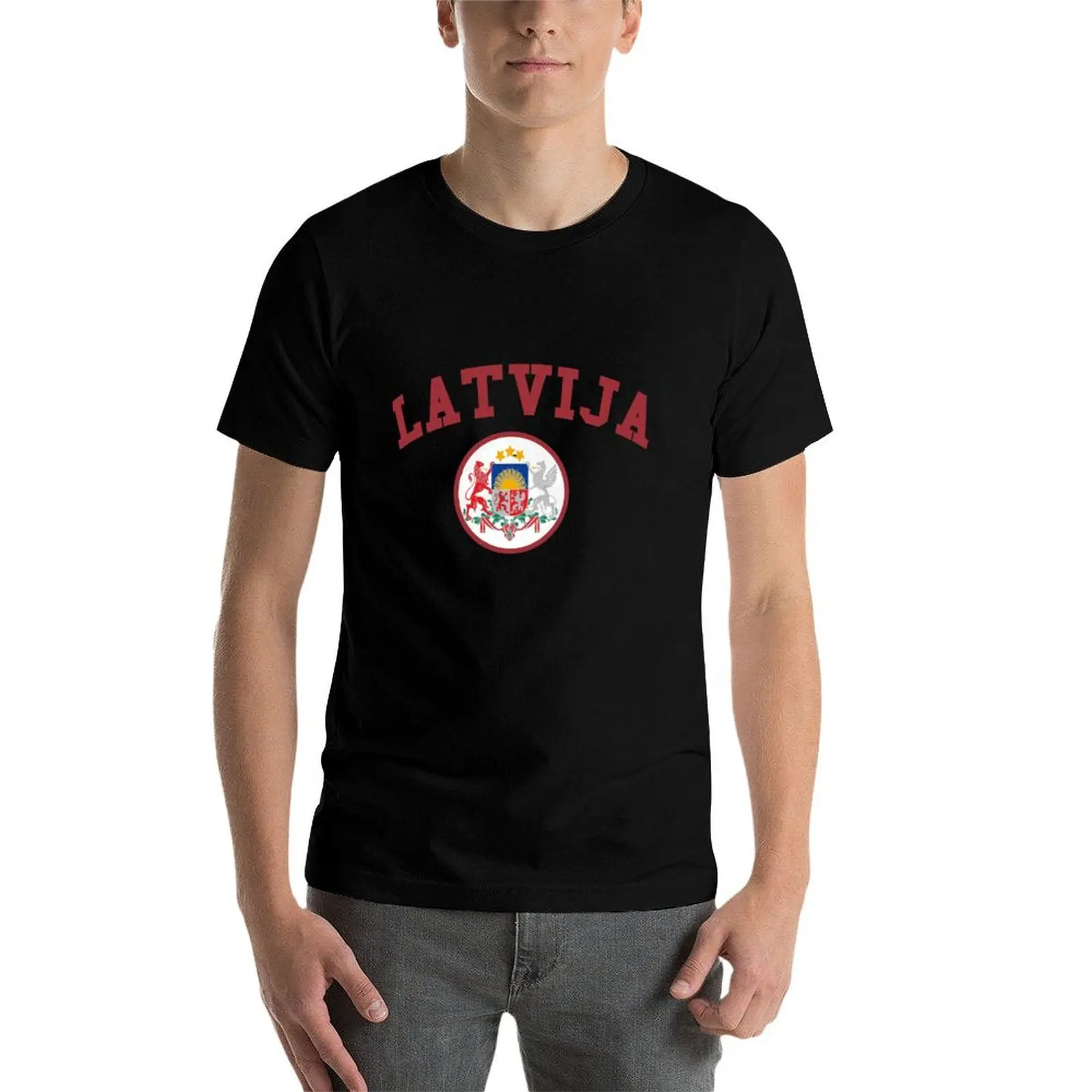 

Latvia National Coat Of Arms Merchandice T-Shirt man t shirt cotton men t shirt cotton 100% t shirt personalised T-Shirt