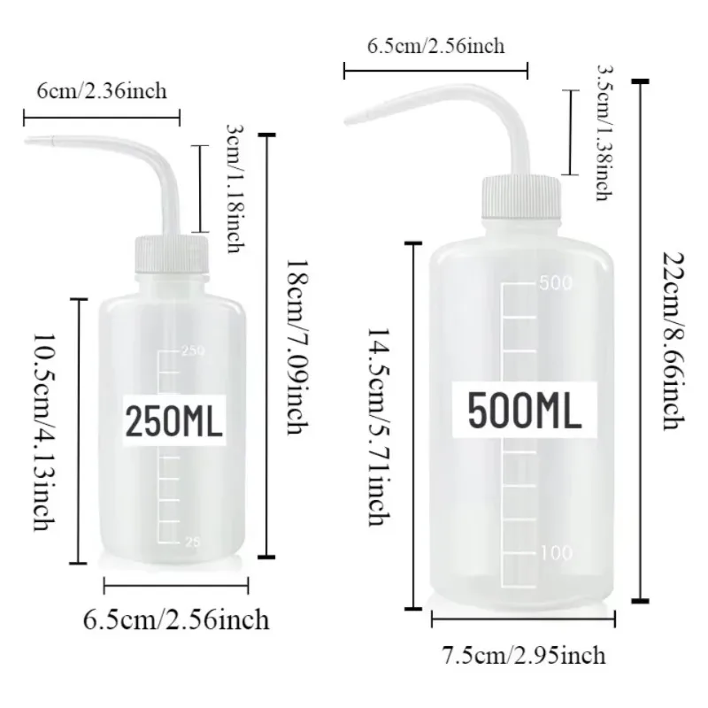 250/500ML Clear Plastic Squeeze Water Bottle Long Nozzle Watering Can for Succulents Bonsai Flowers Indoor Garden Plants Indoors