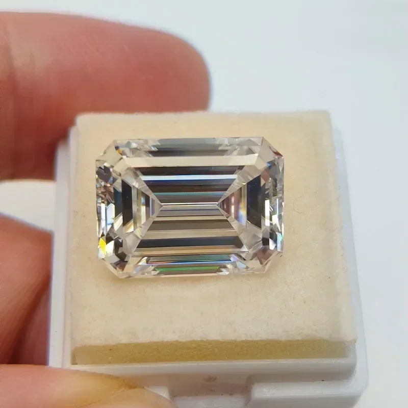 مويسانيتي حجر فضفاض D اللون الزمرد قطع تمرير الماس تستر VVS1 الأحجار الكريمة الخرز DIY بها بنفسك صنع المجوهرات مع شهادة GRA