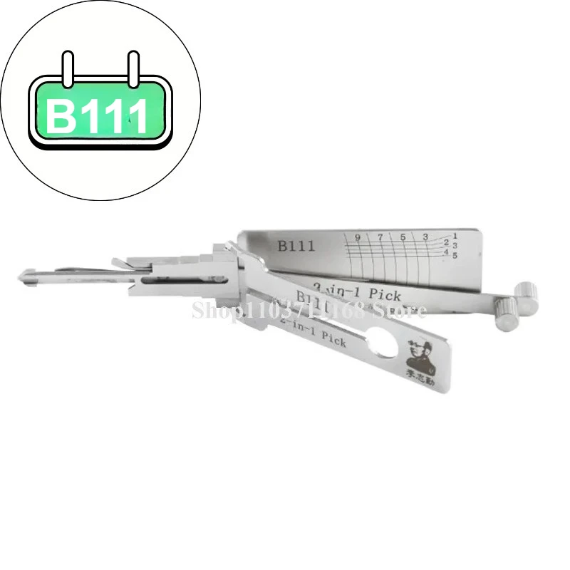 

Lishi 2in1 B111 Lockpick Pick Tool Decoder and Pick Is Designed for GM, FOR HUMMER, for GMC [GM Z Keyways] Ganzua Key Picking