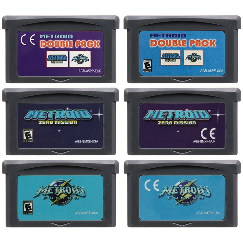 

GBA Game Cartridge mMetroid Series mMetroid Fusion Zero Mission 32 Bit Video Game Console Card