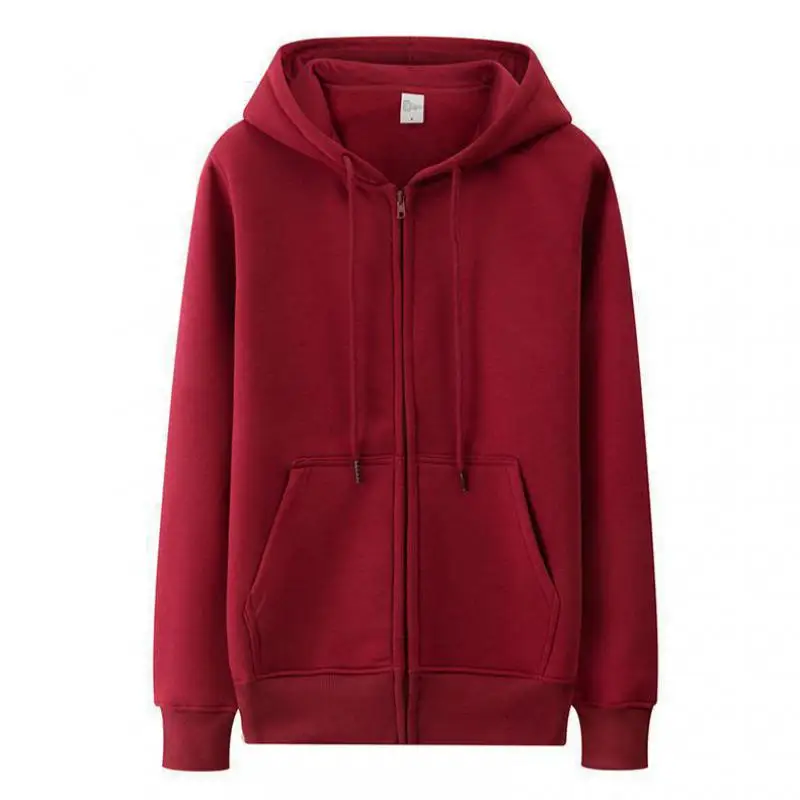 

6xl Autumn Winter Y2k Clothes Dark Grey Wine Red Sweatshirt Men Women Zipper Hoody Outwear Jacket Plush Thick Wool Liner Coat
