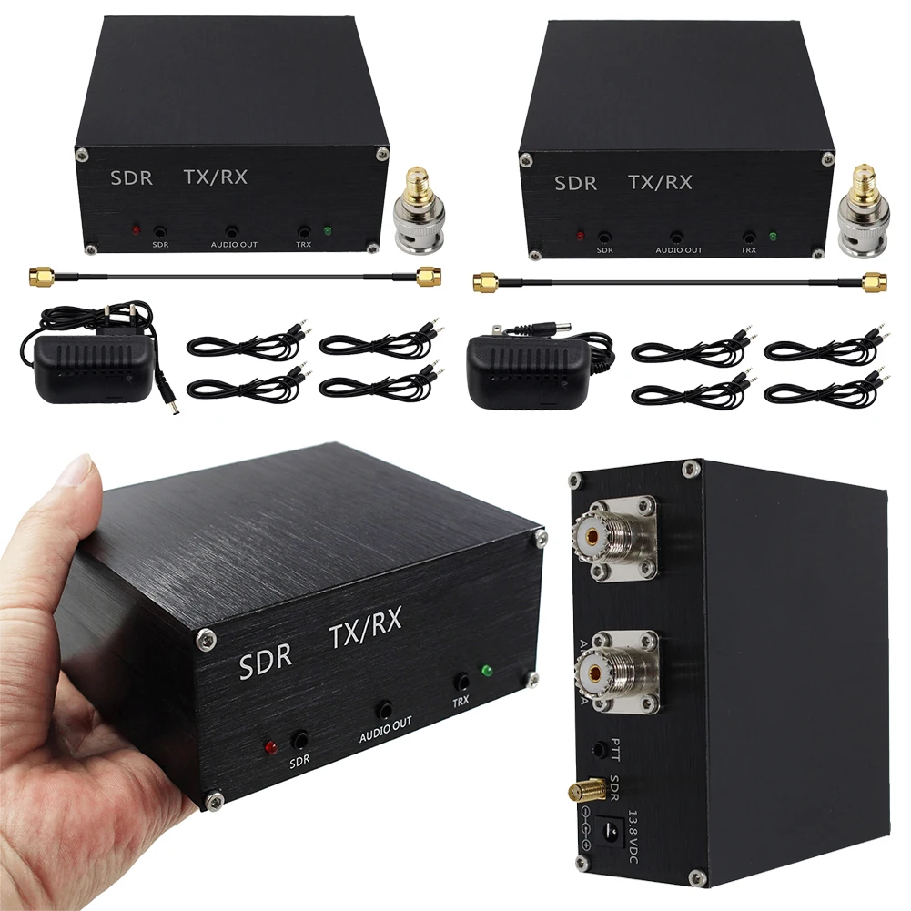 160mhz-100w-portable-sdr-transceivers-with-host-power-cord-antenna-tr-switch-tr-switch-box-practical-signal-equipment-accessory