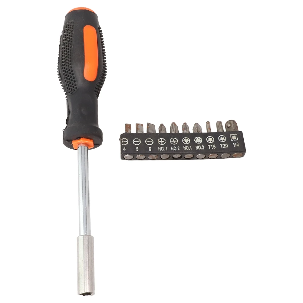 11pcs 6.3mm Handle Screwdriver Set Multifunction Magnetic Hex Screw Driver Bits For Repairing Furniture Appliance Hand Tools