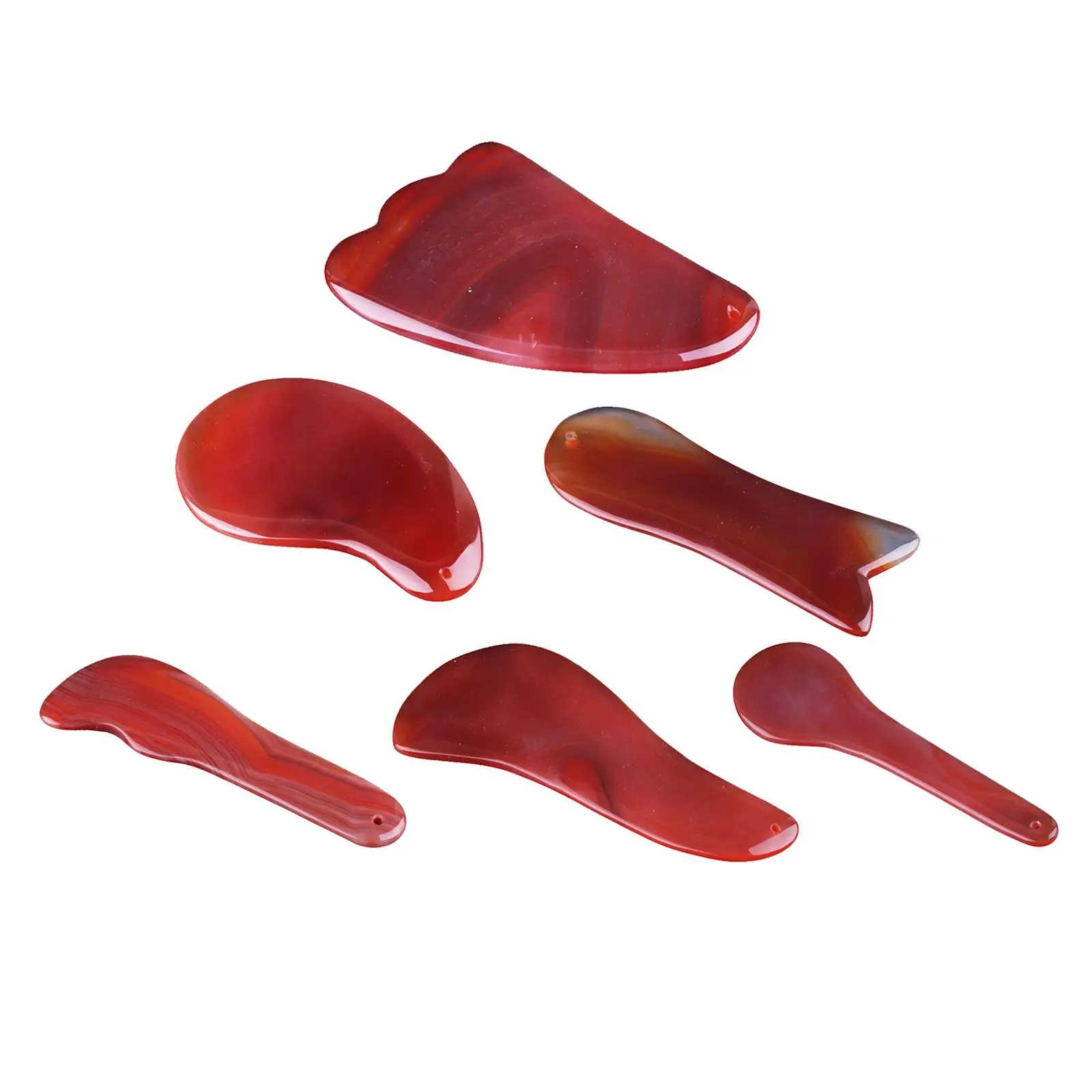 Red Jade Roller Gua Sha Scraping Massage Tool Facial Tool Anti-aging Therapy