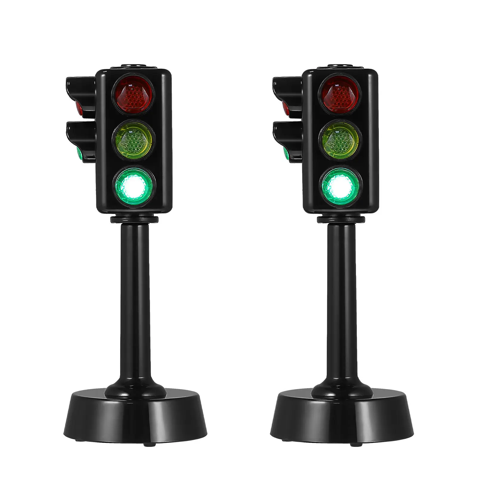 

2Pcs Traffic Signal Lamps Red Green Yellow Signals Educational Traffic Stop Light for Kids Child Educational Toy