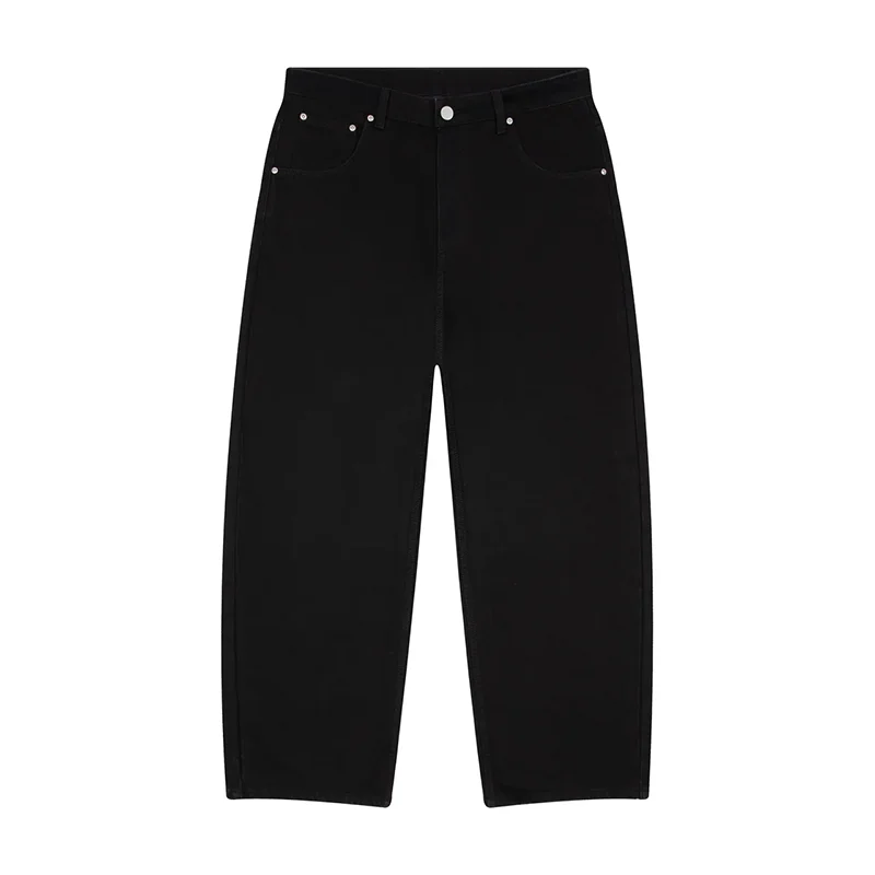 Y2K جينز هيب هوب فضفاض خط تجريدي أحمر البرق جرافيك شارع العليا مستقيم الساق جينز موضة الرجال النساء ملابس الشارع الشهير غير رسمية