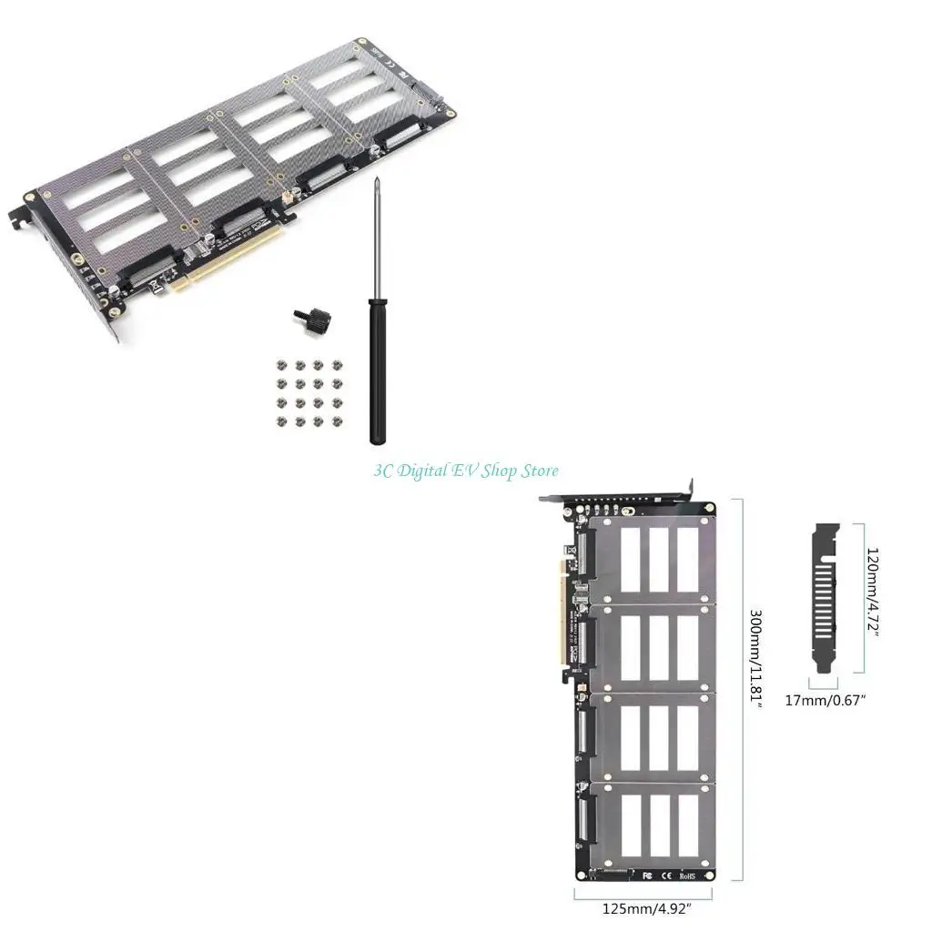 

E74D U.2 PCI-E X16 Riser Card SFF-8639 Адаптер расширения SSD U.2 SSD PCI-E