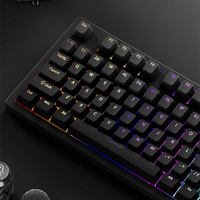 120 Keys Black Custom Double Shot Shine Through Keycaps RGB Backlit PBT Keycaps Cherry Profile for MX Switches Gaming Keyboard